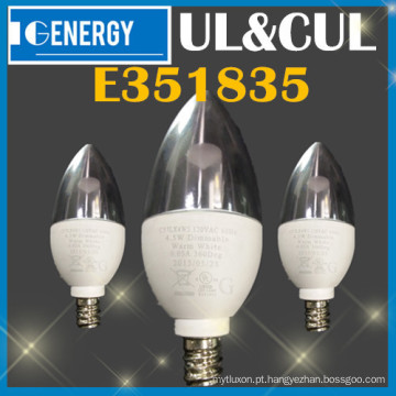 Recém-chegado UL certificada 5 w LED lâmpada de venda quente Levou a luz de vela / lâmpada de vela led